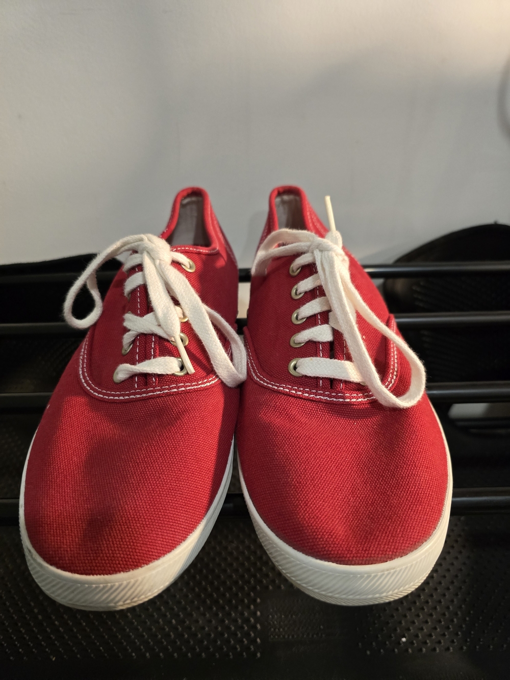 Classic Red Canvas KEDS Men's Lace-Up Sneakers